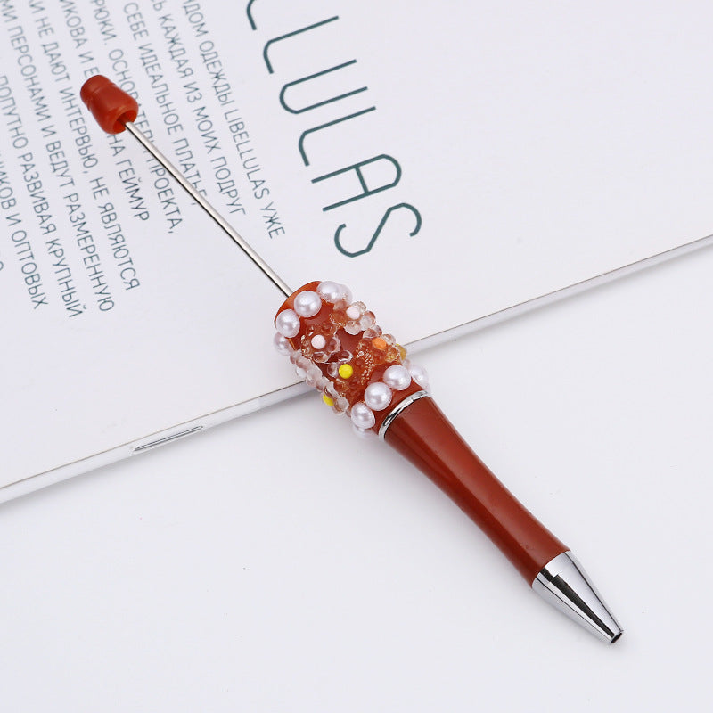 Wholesale Beadable Pens DIY Patch Pearl Flower Beadable Pen